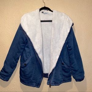 Roxy  cotton faux-fur women’s jean jacket